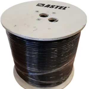 RG6-Coaxial Cable 75 Ohms , 95% CCS Braid Coverage,Black PVC Jacket 305 Meter /Reel